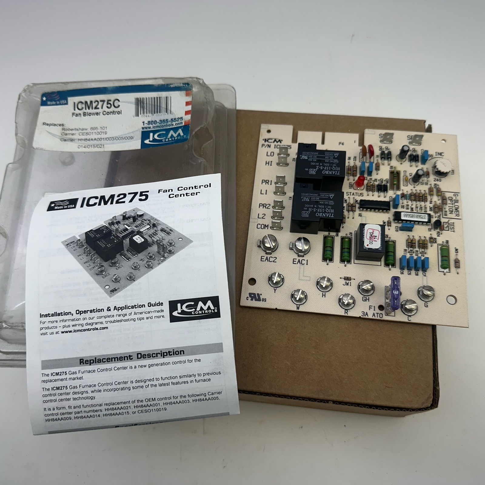 NEW ICM275 OEM PART (not generic) Furnace control circuit board ICM275C