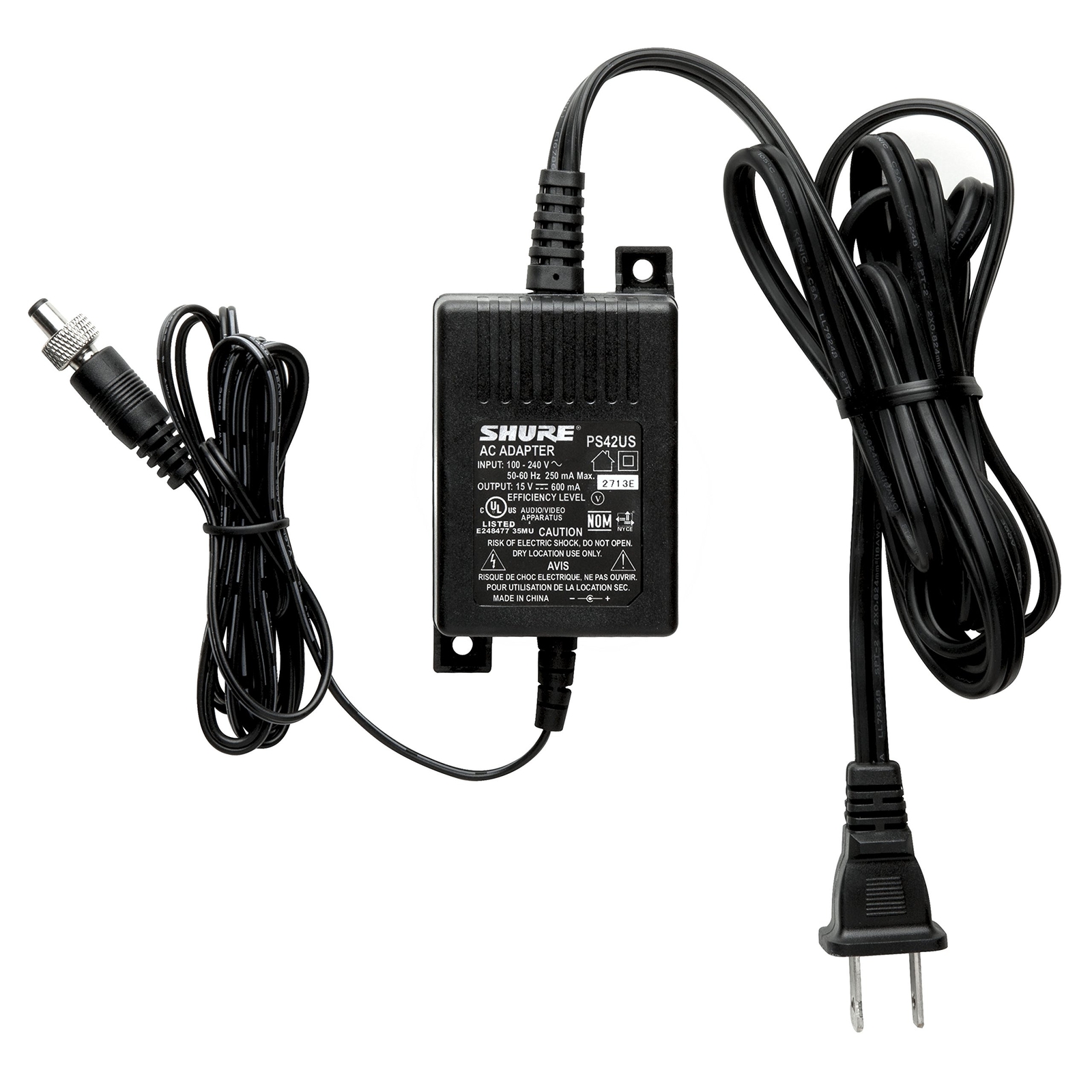 Shure PS43US 15V DC Energy Efficient External Switching Mode Power Supply