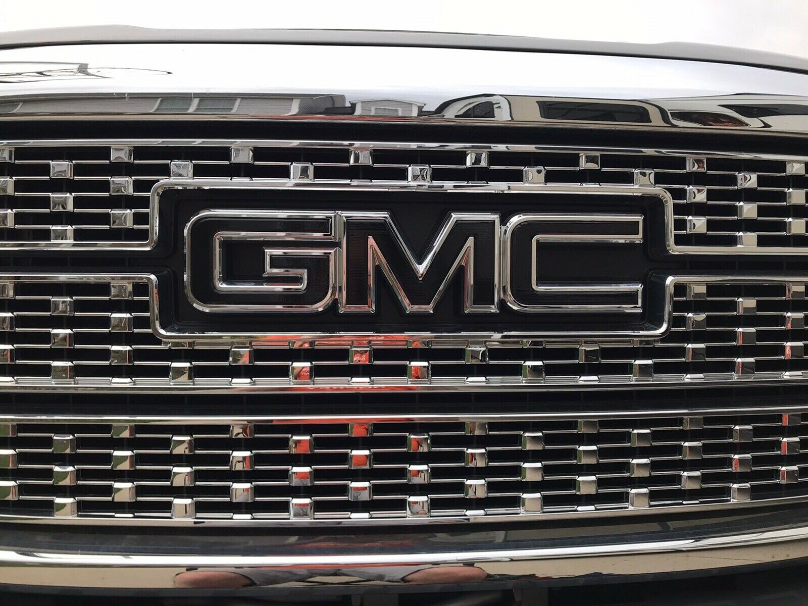 Precut DECALS for 14-18 GMC Sierra Emblem GLOSS BLACK Overlays Front & Rear Set