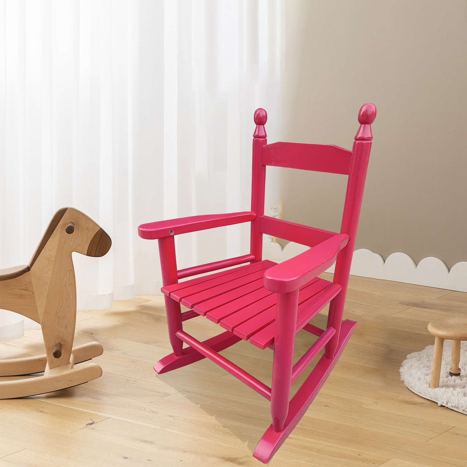 Indoor or Outdoor Rocking Red Chair Suitable for kids Durable Rocking Chair