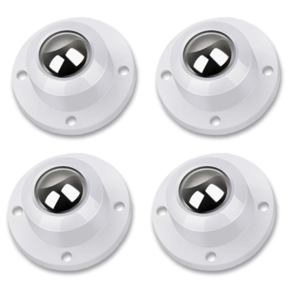 Self Adhesive Caster Wheels For Furniture Stainless Steel 360 Degree 4 Pack