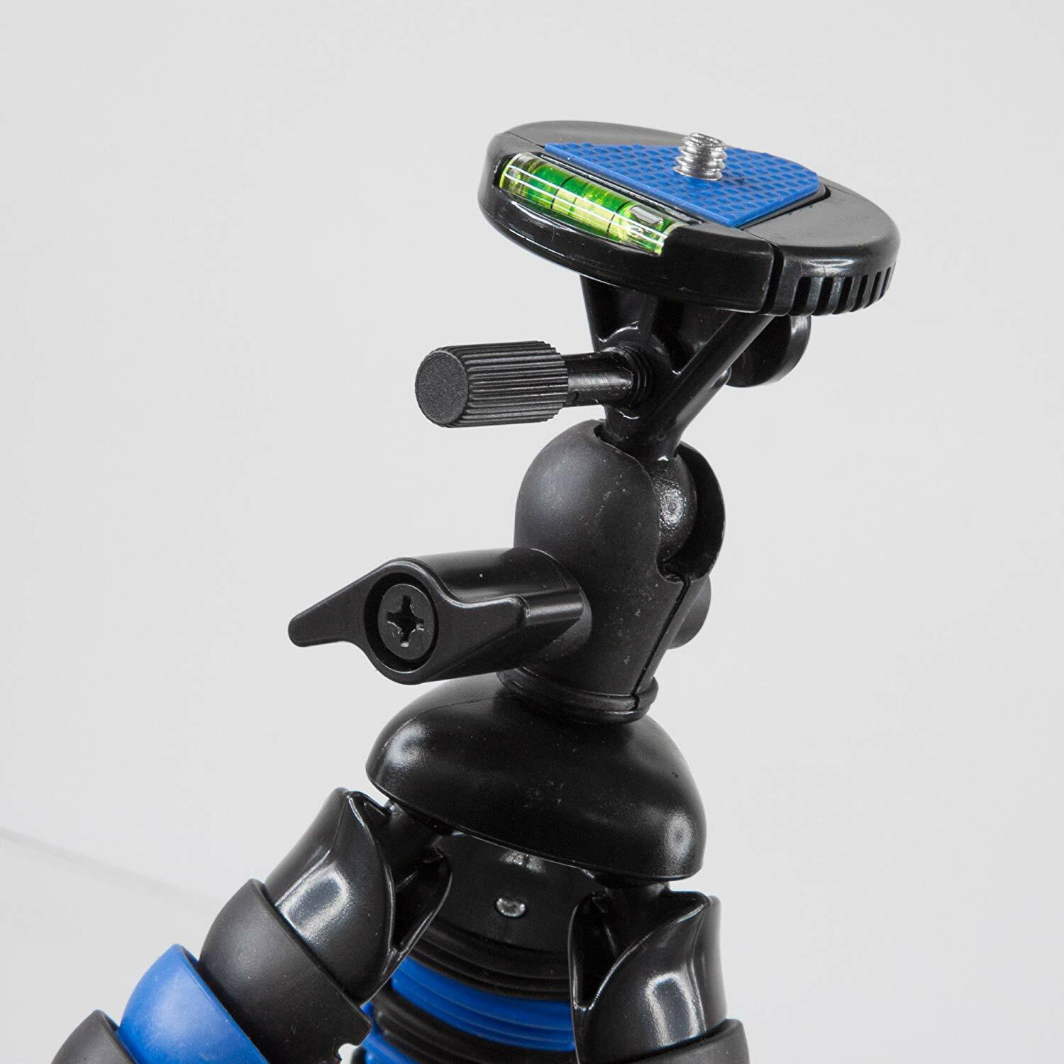 12'' Flexible Gripster Tripod (Blue) for Digital Camera with Quick Release Plate