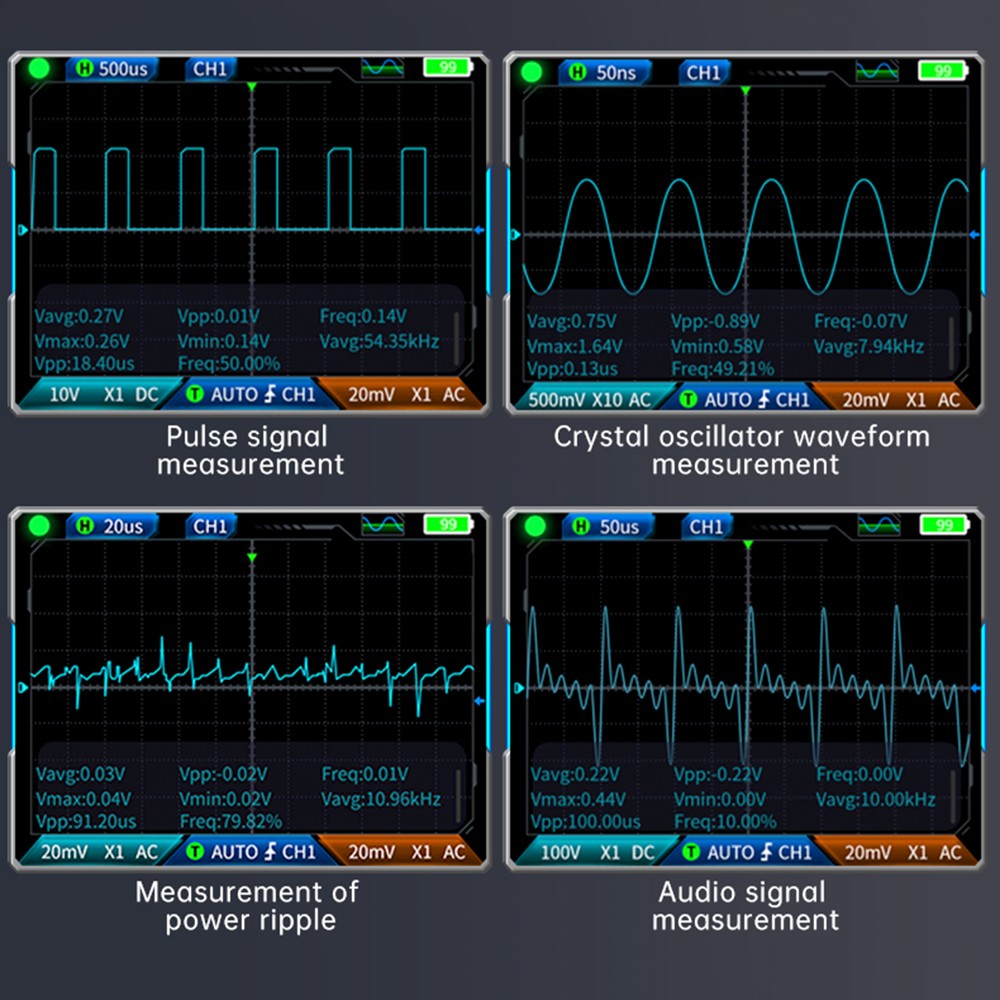 FNIRSI-2C23T Handheld Digital Oscilloscope Multimeter Function Signal Generator