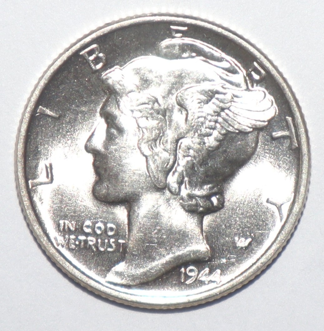 1944 Mercury Dime CHOICE BRILLIANT UNCIRCULATED (O277)