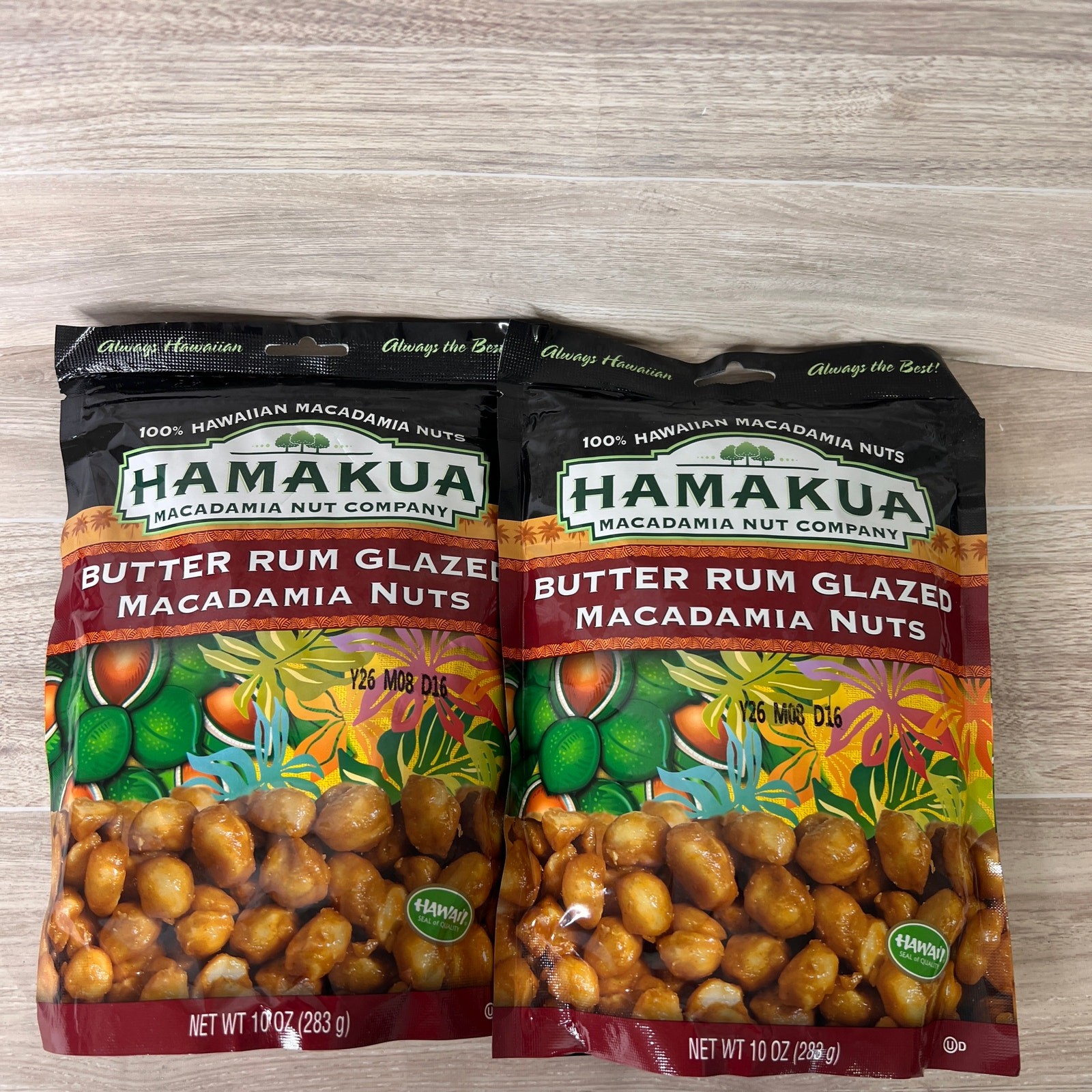 Hamakua Butter Rum Glazed Macadamia Nuts 10oz (Pack of 2 )