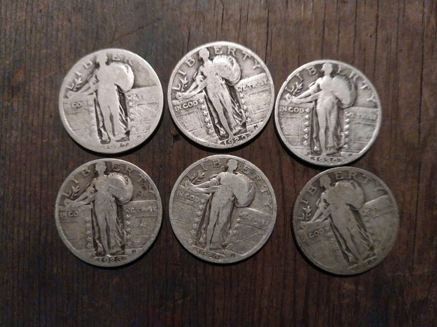 Roll Standing Liberty Quarters. Only A Few Have Dates