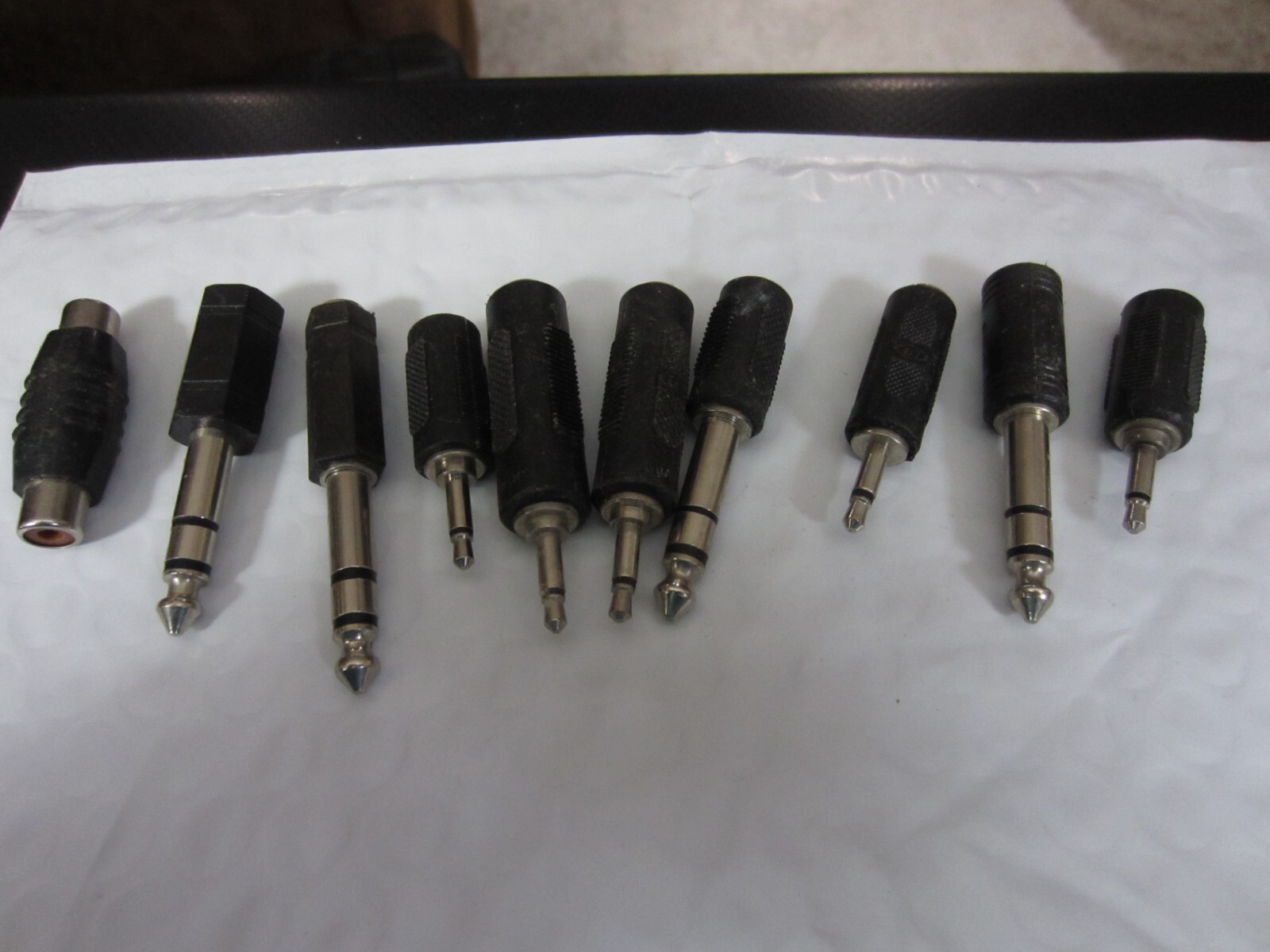 Lot of 10 Variety of Male 3.5mm Stereo Jack Audio Cable Adapters