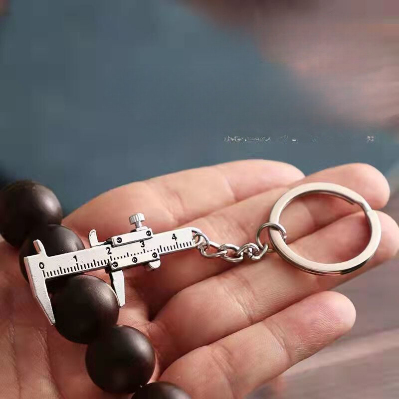 Mini Vernier Caliper Ornament Small Pendant Measuring Tool Bronze