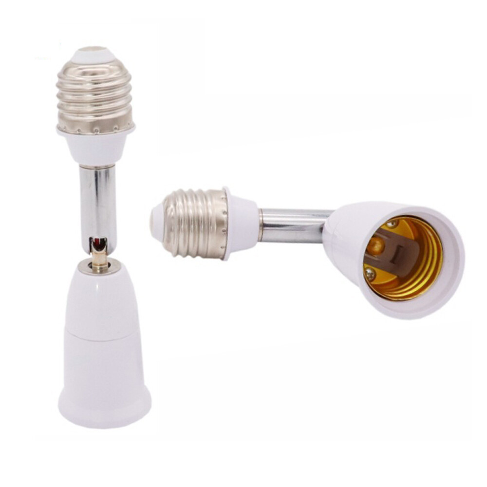 2Pcs E26 E27 to E26 E27 Light Bulb Socket Converter Lamp Holder Adapter Extender