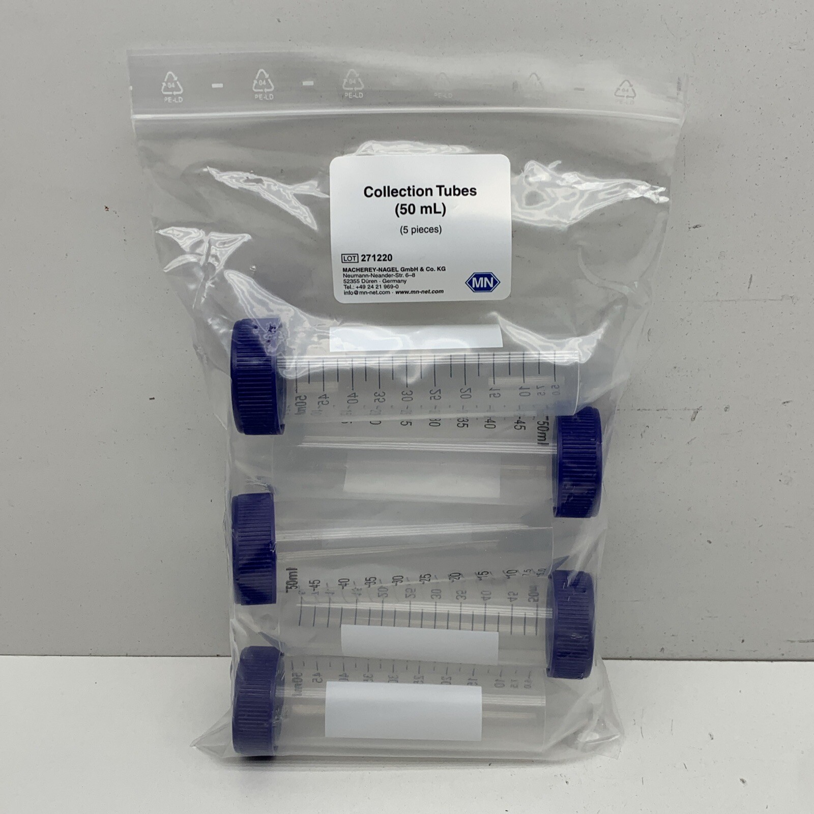 Lot of (75) Macherey-Nagel Collection Centrifuge Tube 50mL Screw Cap
