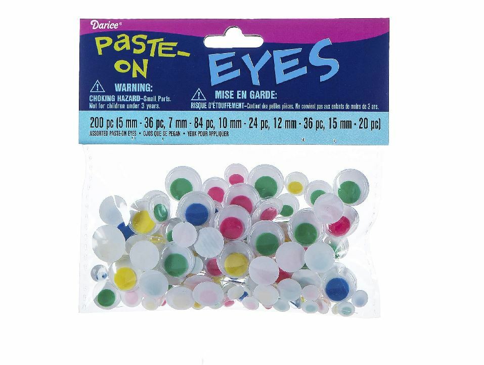 200 Piece Color Googly Eyes, Wiggle Eyes, Assorted Sizes