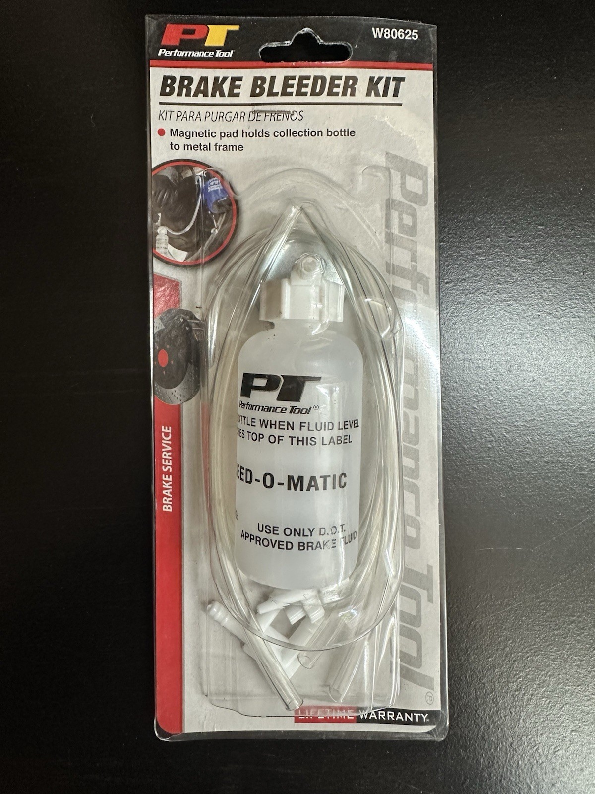 Performance Tool W80625 Brake Bleeder and Vacuum Pump Kit with Magnetic Pad New