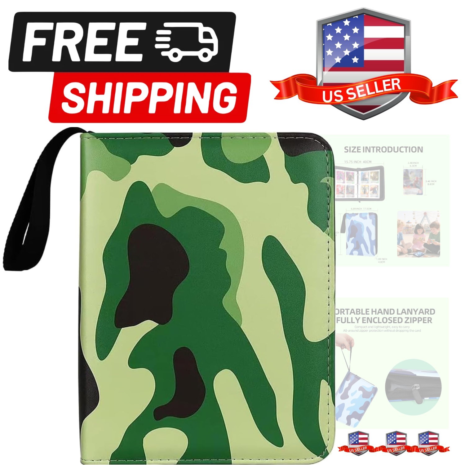 Collectible Trading Card Albums,4 Pocket Card Binder, 400 Double Sided Pocket...