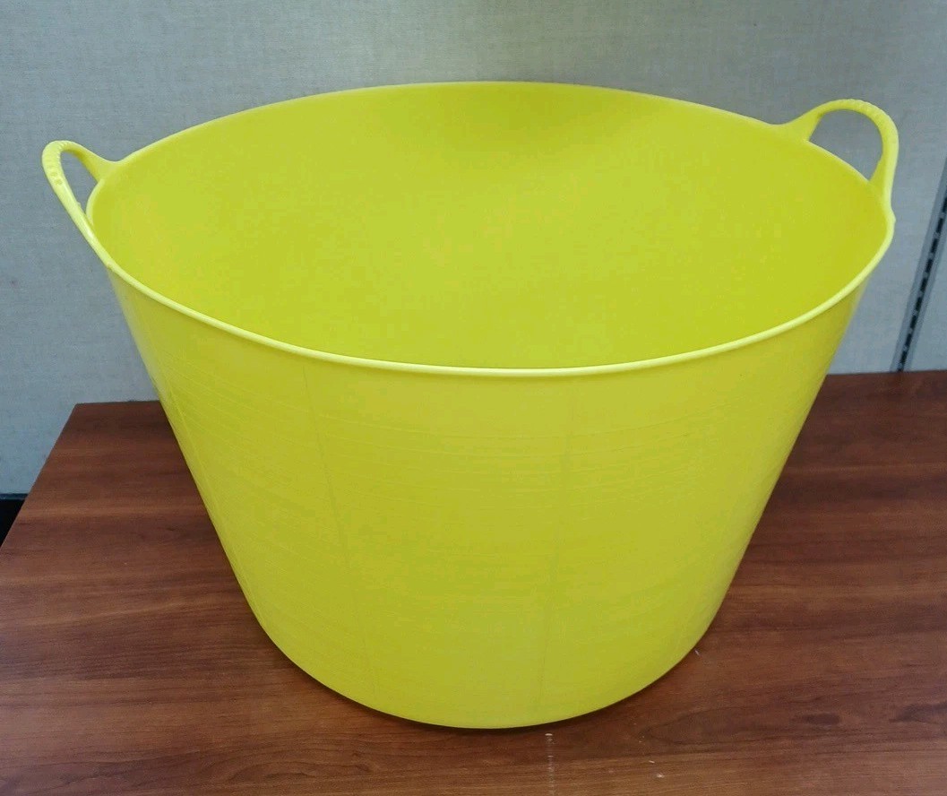 NEW Red Gorilla Tub Extra Large 75L Heavy Duty Flexible Plastic Tub-Yellow