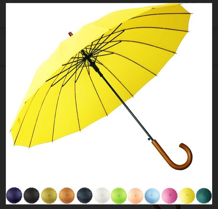 Royal Walk 48" Stick Umbrella Auto Open Solid Color Fashionable and Simple