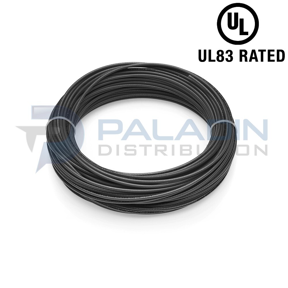 #12 AWG Gauge 600V THHN Stranded Copper Wire UL Listed - Black 50FT
