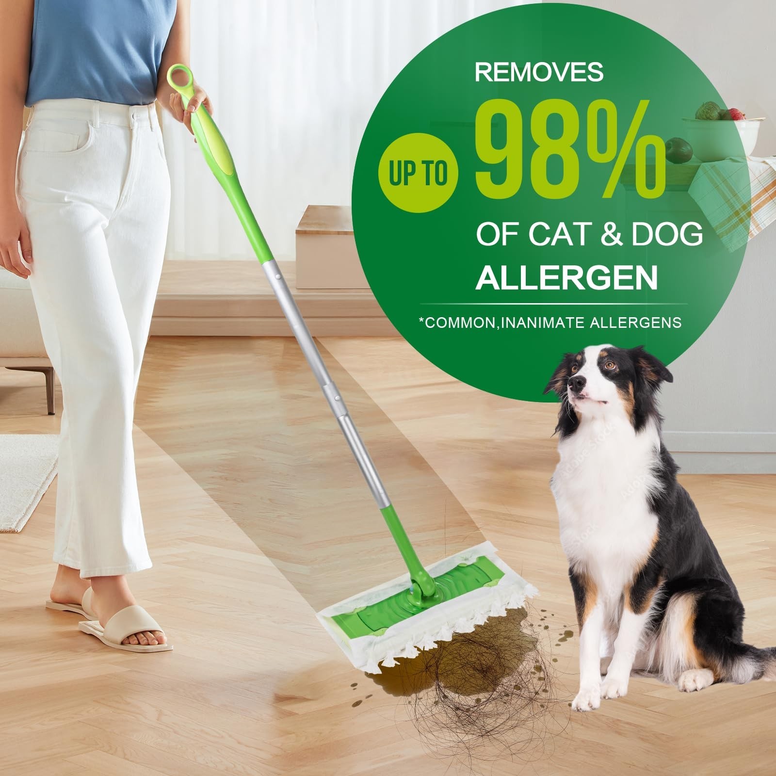 Heavy Duty Dry Sweeping Cloths Compatible with Sweeper Mop, Microfiber Duster...