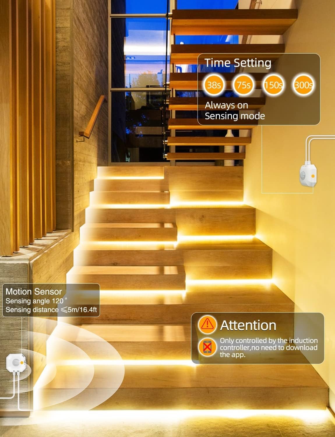 Motion Sensor Light Indoor Under Bed Lights Under Cabinet Lights, Motion Activat