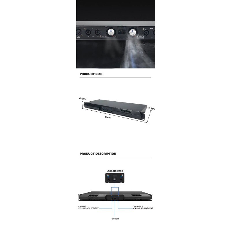 4 Channel Amplifier Professional Class D Digital Power Amplifier for Stage Dj