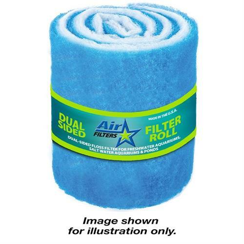 Blue Bonded Aquarium Media Pad 12" Wide Fiber Floss Filter Material - 5 ft Roll
