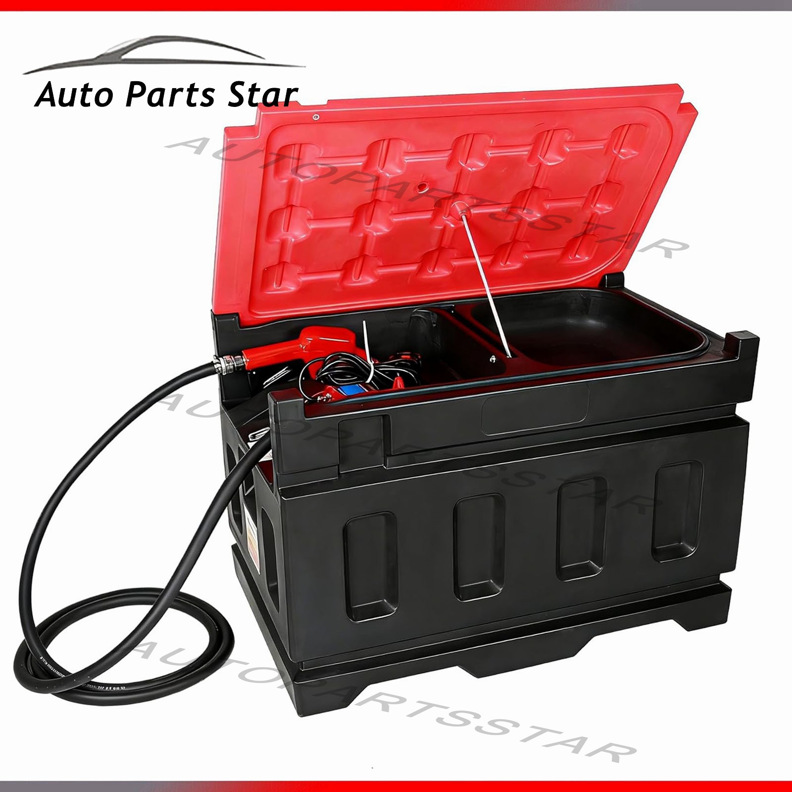 48 Gallon Portable Diesel Transfer Tank w/ 12V DC Electric Fuel Transfer Pump