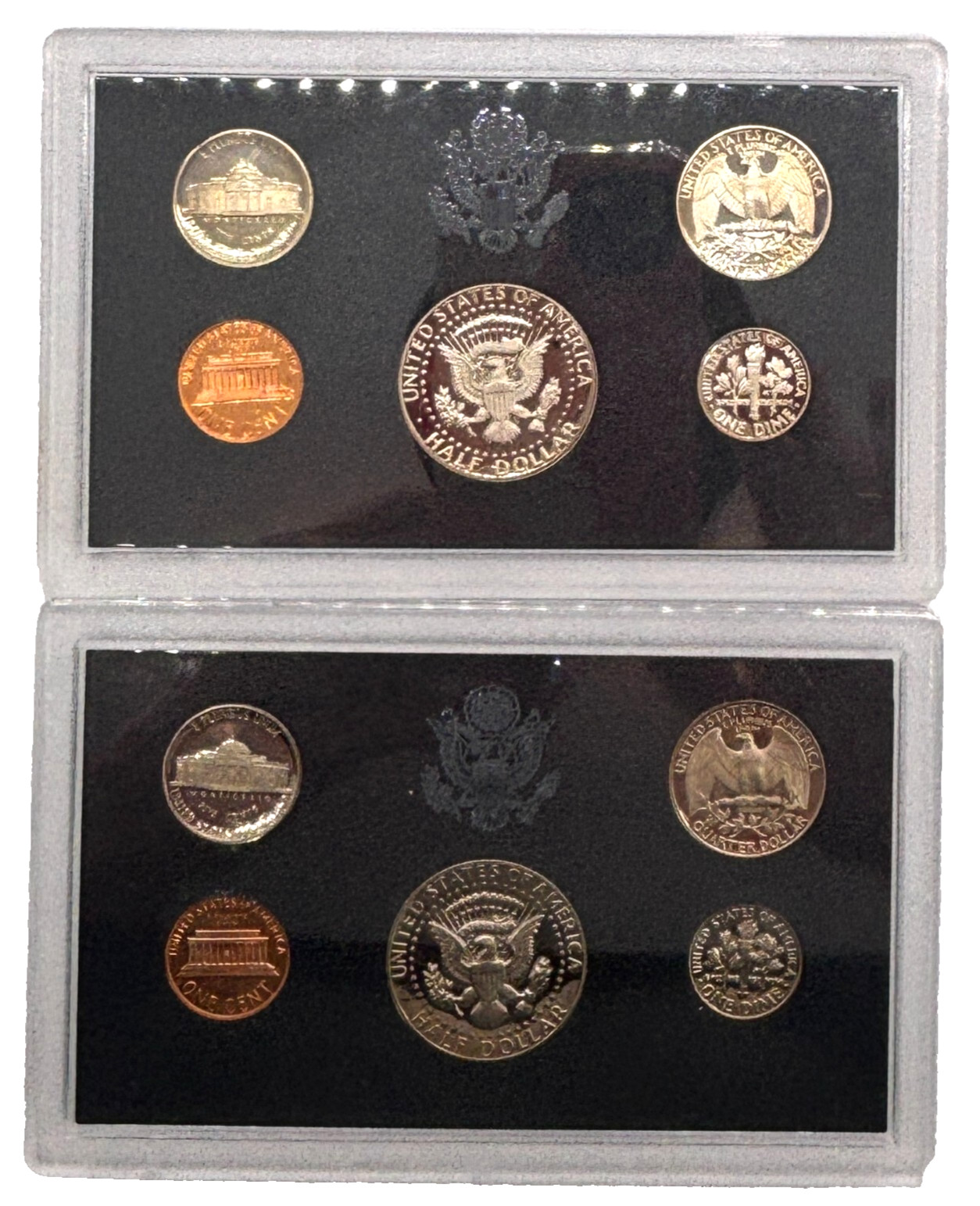 2 1983 Mint Proof Sets 5 Coins in Each - in OGP