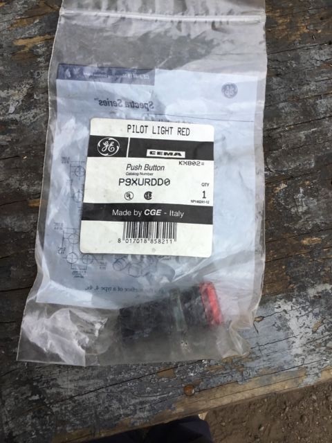 GE P9XURDD0 RED PILOT LIGHT