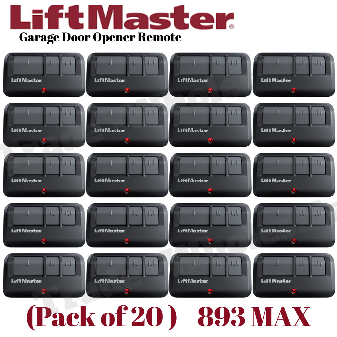 20 Pack 893 MAX 3 Button LiftMaster Visor Remote Control Garage Door Opener