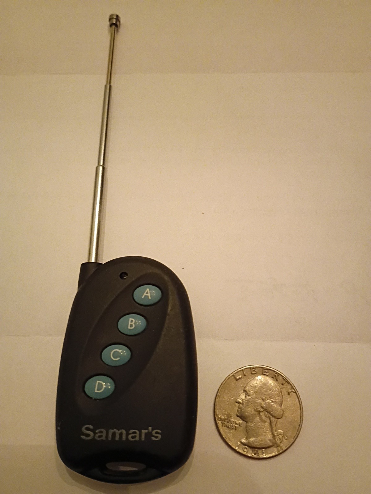Samars 4 Button Fob Remote Multi Gate Garage Access Fence Transmitter