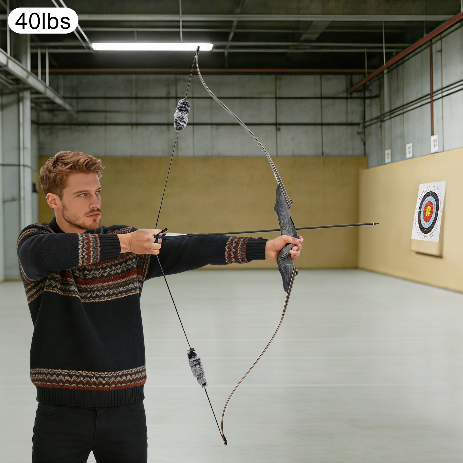 18.14kg/40lbs Takedown Recurve Bow Wooden Right Hand Recurve Bow Recurve Bow Kit