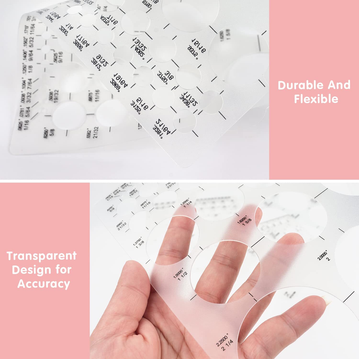 3 Pack Circle Template Round Stencil for Drafting Building Formwork Drawing