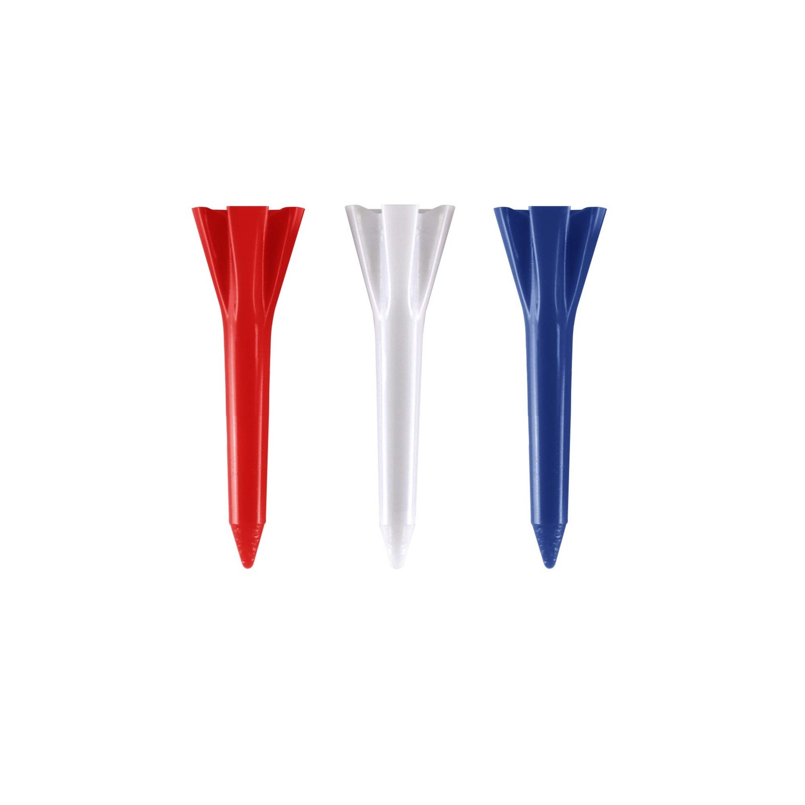 Izzo Plastic Golf Tees (100 Pack) 1.5 Inches Red/White/Blue