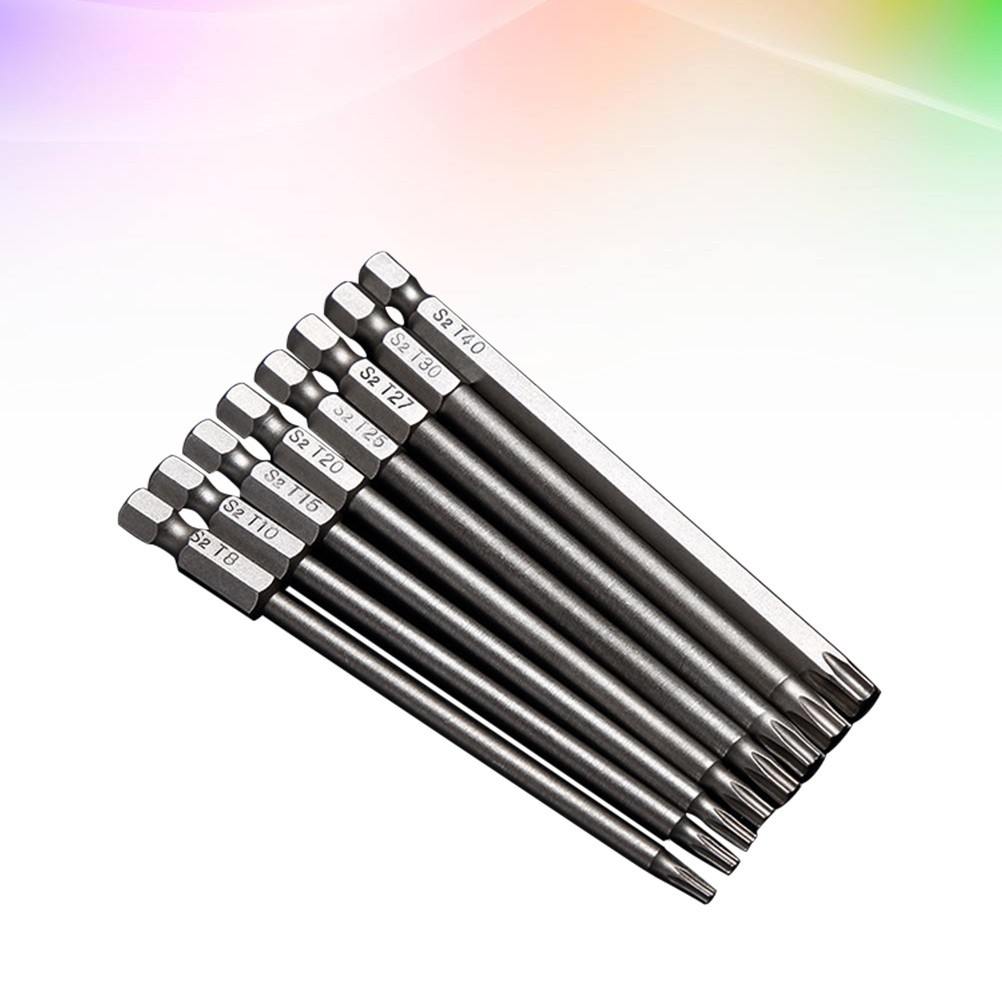 8 Pcs Impact Driver Bits Set Fastener Screw Inner Hexagon Wrench