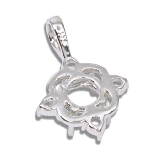Round Accented Milgrain Pre-notched Pendant Mounting