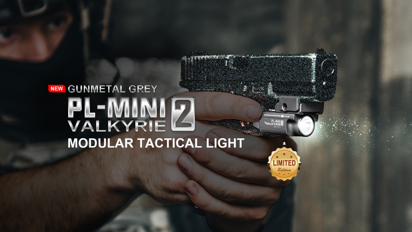 Olight PL-MINI 2 Valkyrie 600 Lumen Rechargeable Compact Tactical Pistol Light