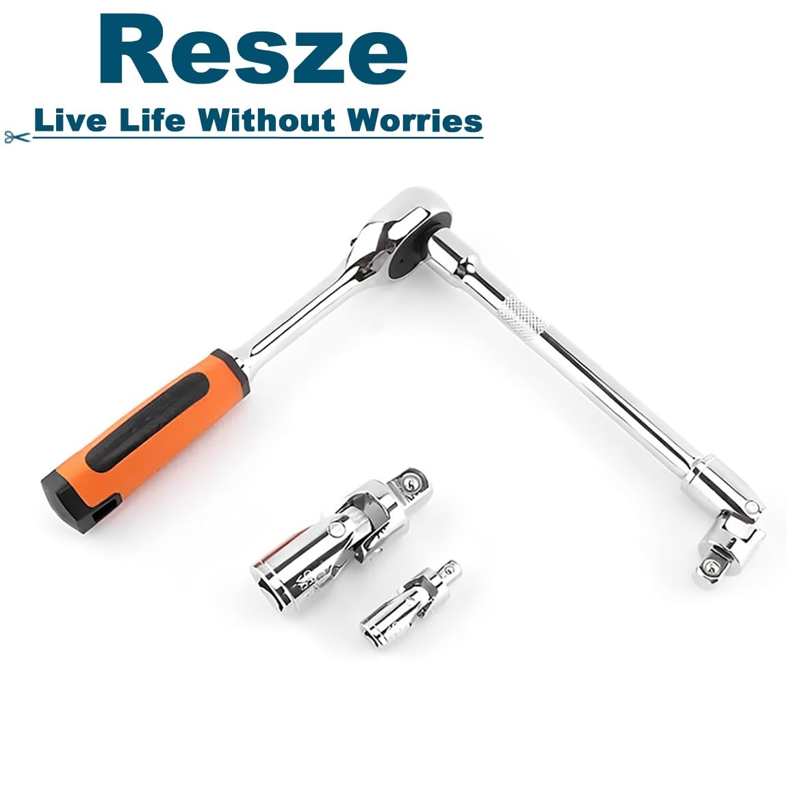 3PCS Swivel Socket Set (1/4", 3/8", 1/2"), 360° Rotating Adapters