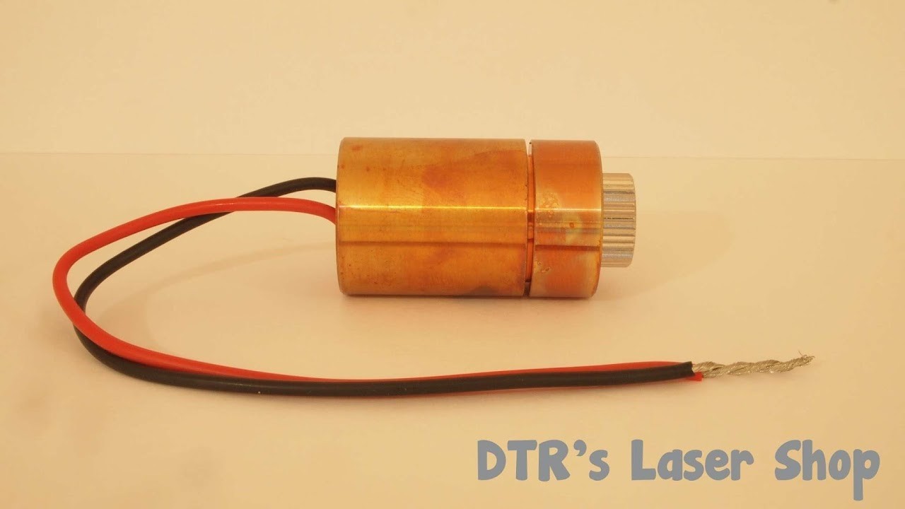 7W NUBM44-V2 450nm Laser Diode In 20mm Copper Module W/Driver and DTR-G-2 Lens