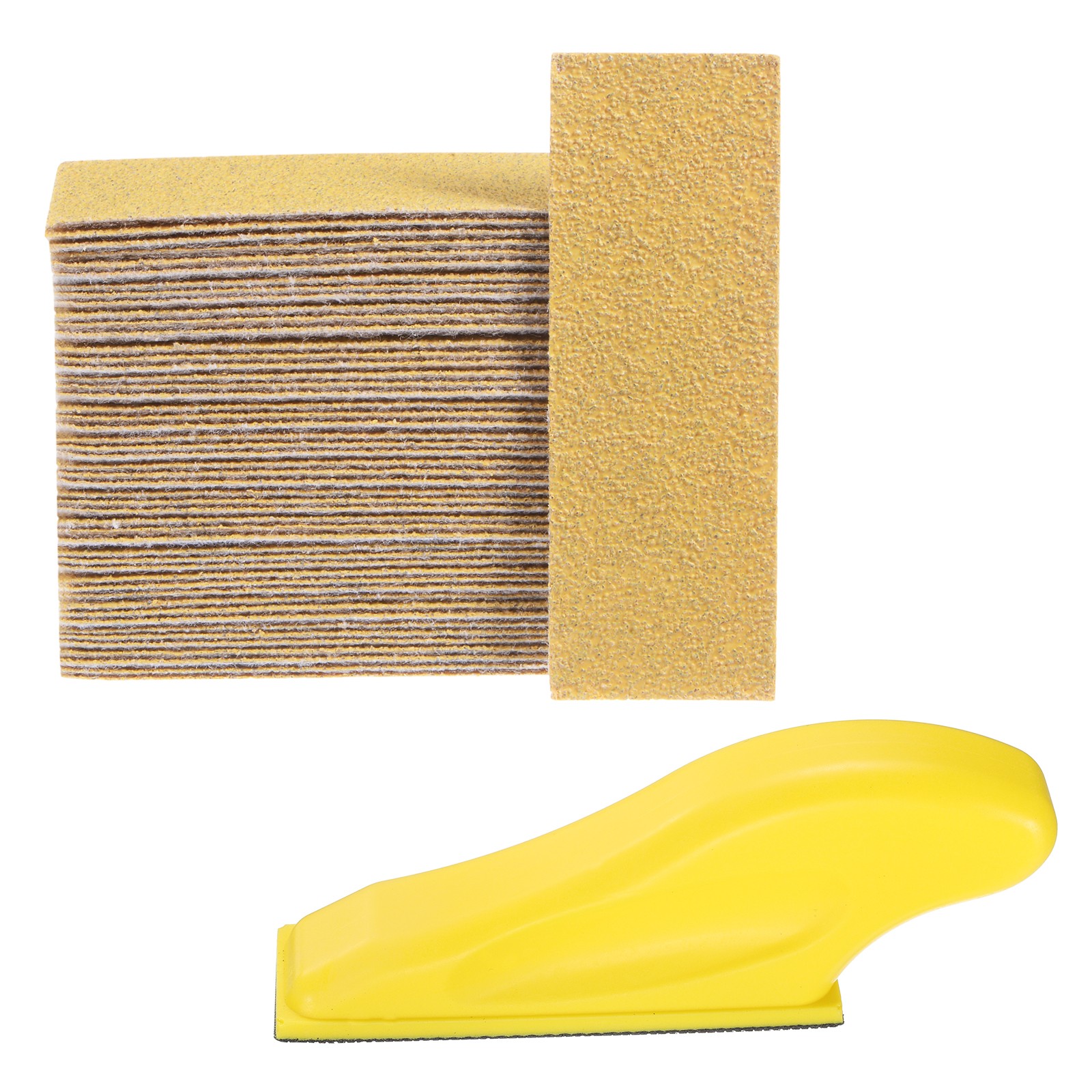 70 Pcs Detail Sander Paper 60 Grit 3.5" x 1.2" Micro Hand Sanding Papers Sheets