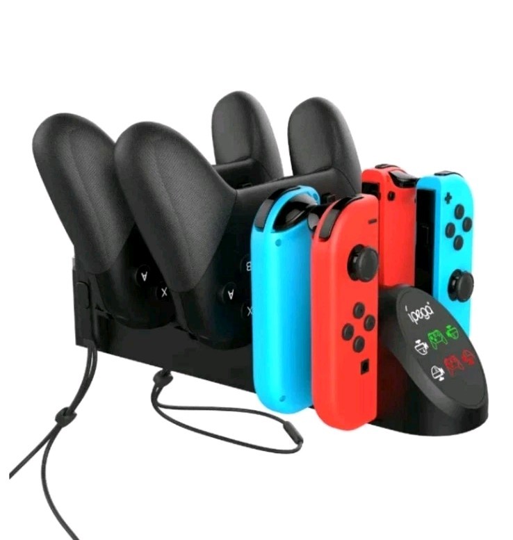 Switch Charging Dock 6 in 1 Joy-Con Pro Controller Charger Stand Plugs Into Dock