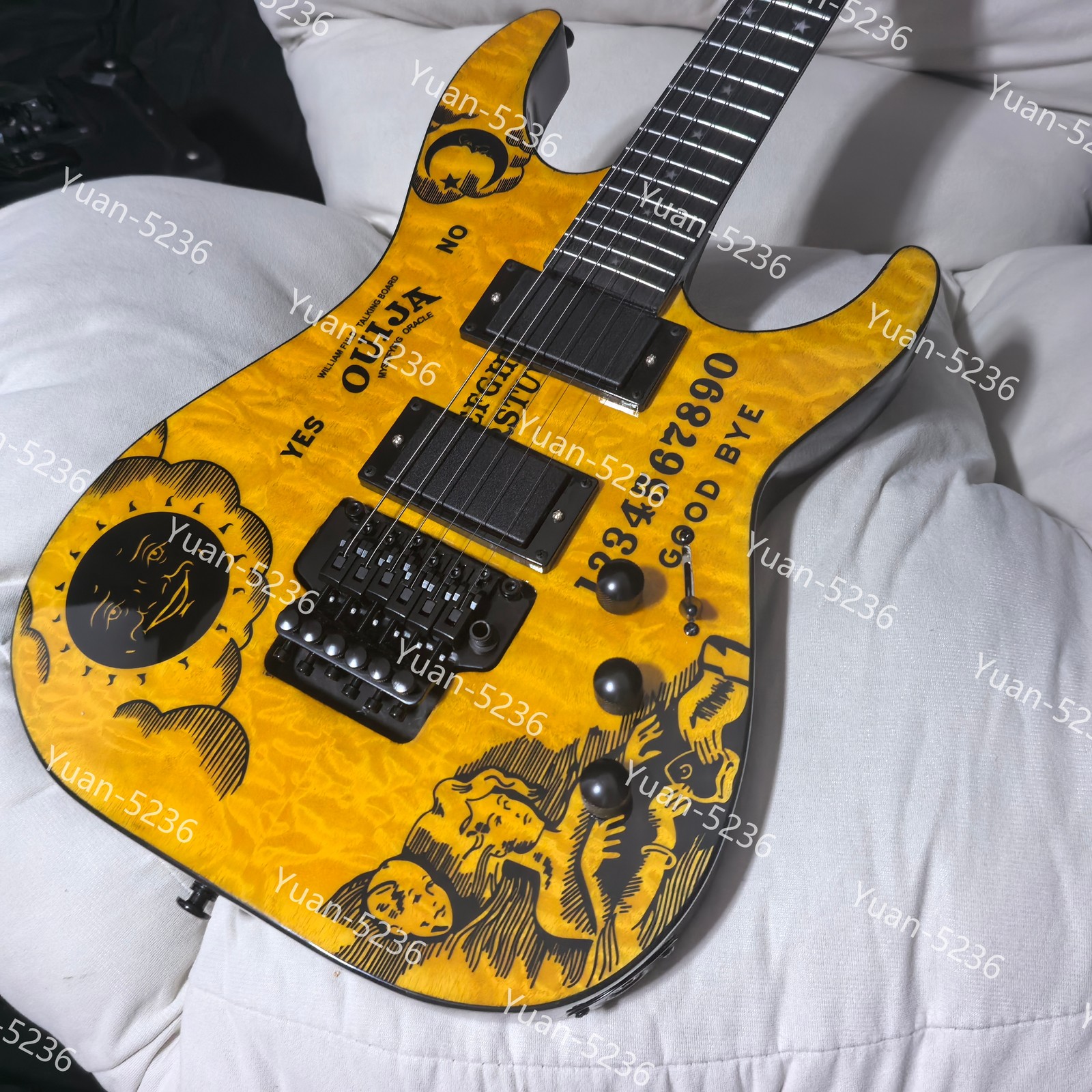 Solid Body Electric Guitar Stainless Rounded Fret Edge HH pickups FR Bridge