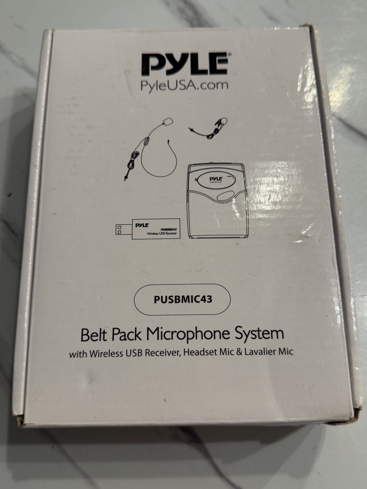 PYLE Wireless Laviler Microphone USB Headset Mic PUSBMIC43 Used Missing Adapter