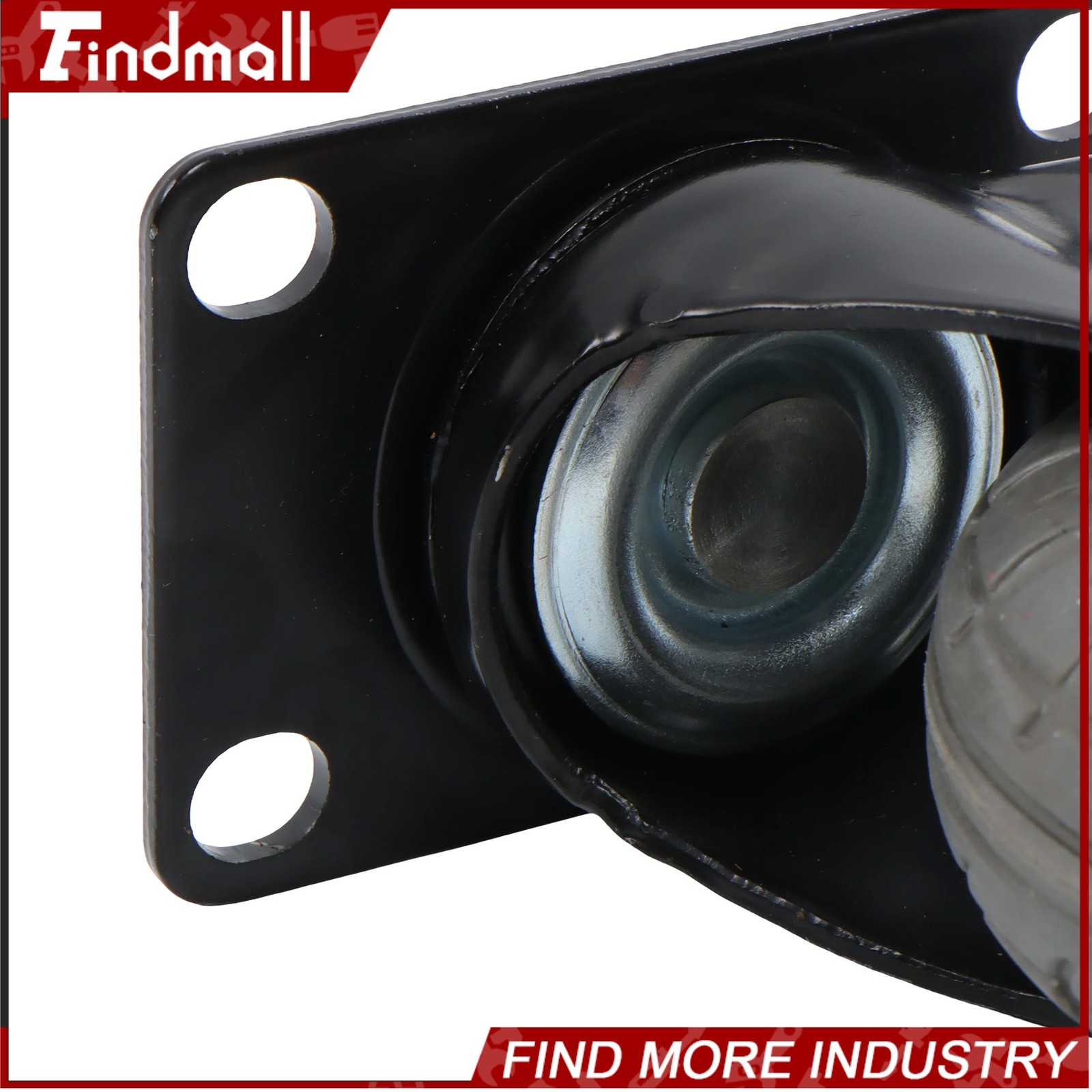 Findmall 4 Pack Universal Casters Rubber Non-Marking 4" Swivel Casters Wheels