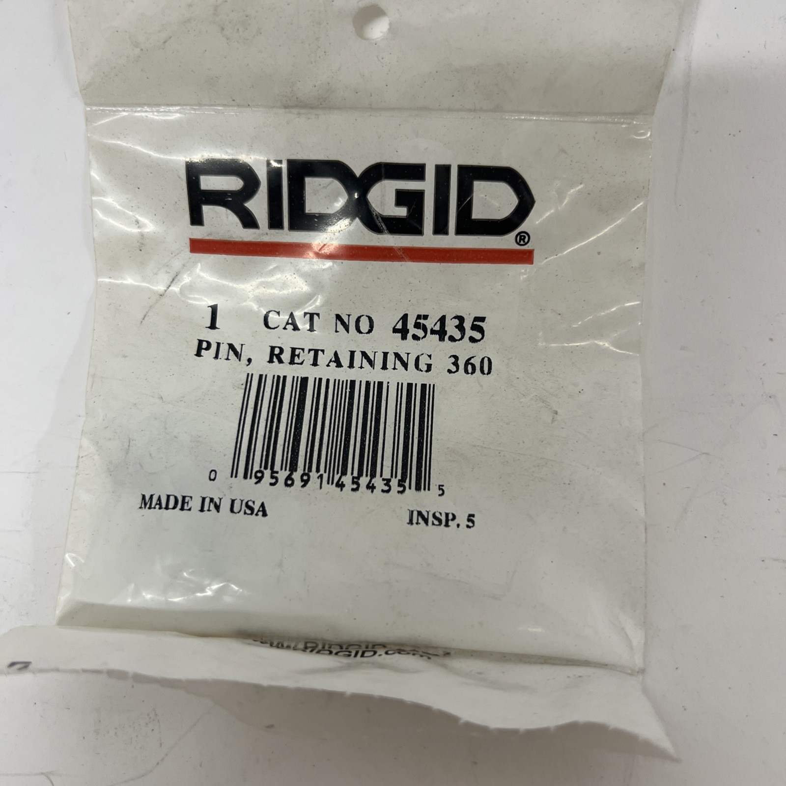 Ridgid 45435 E3549 Replacement Threading Retaining Pin for 360 Pipe Cutter