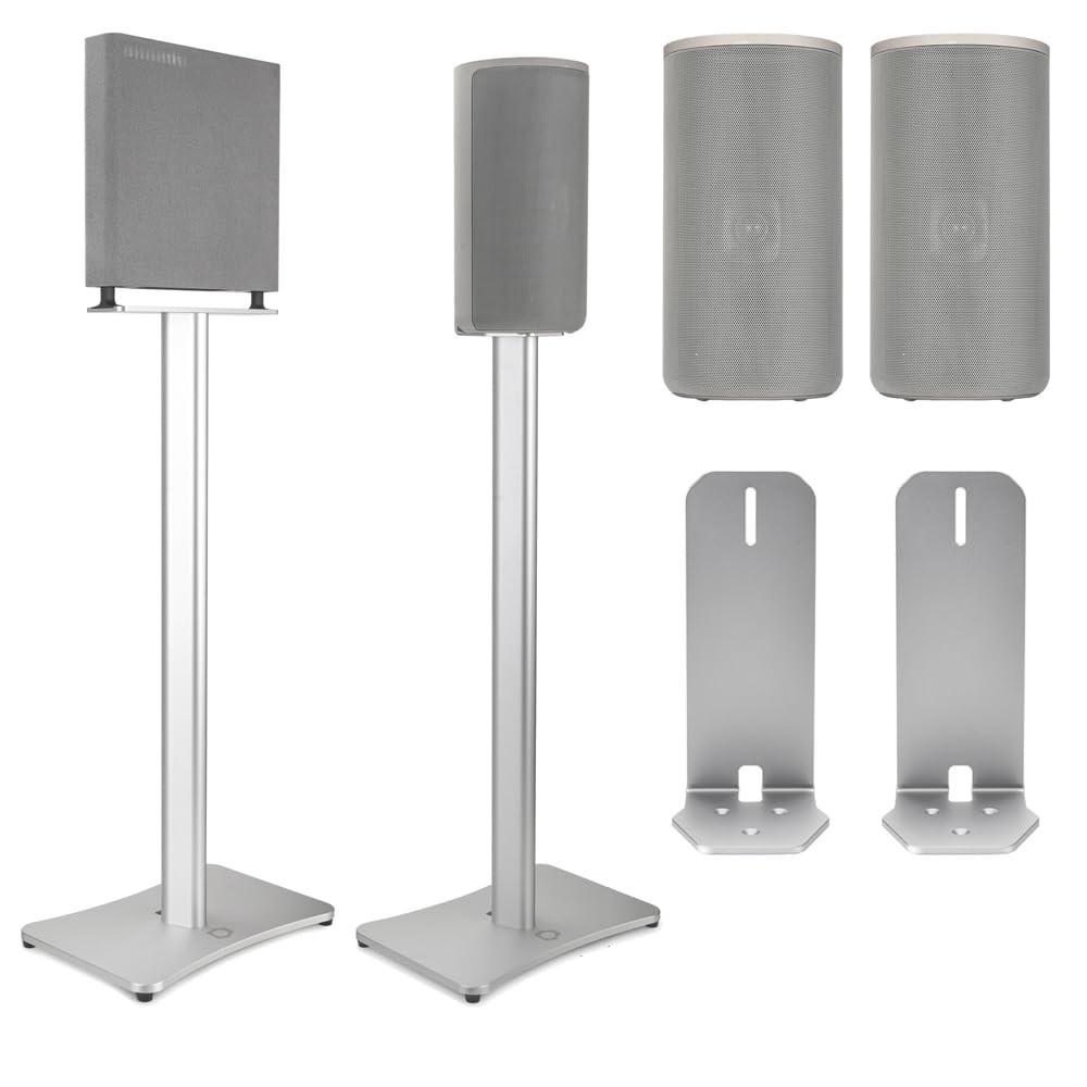 Speaker Stands Pair - Floor Stand Mount Compatible with Sony Bravia Theatre Quad