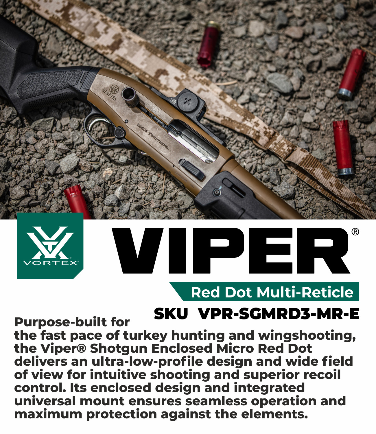 Vortex Optics Viper Enclosed Multi-Reticle Micro Red Dot VPR-SGMRD3-MR-E