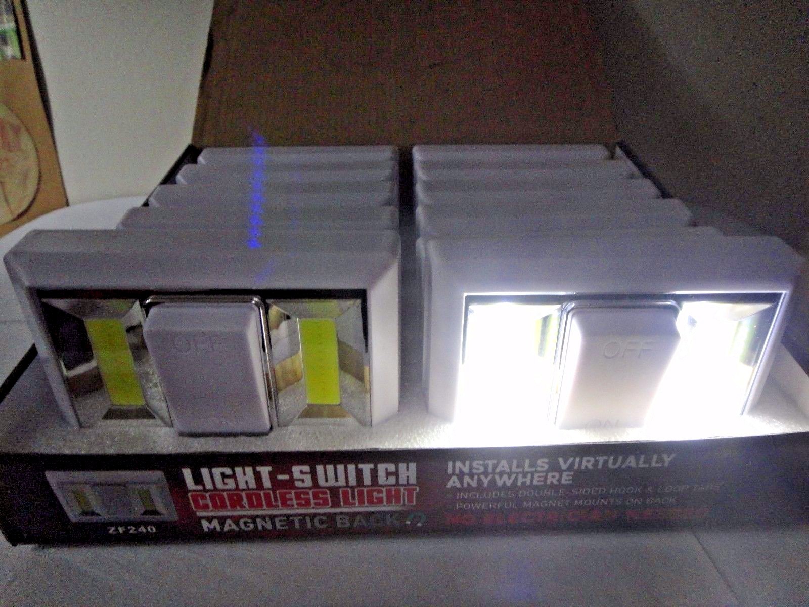 4pk COB LED Wall Lighted Switch Wireless Night Light Muli-use Battery Included