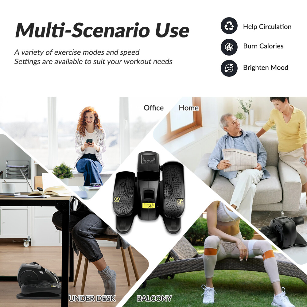 Ellipse Leg Exercise While Sitting Pedal Exerciser Under Desk Elliptical Machine