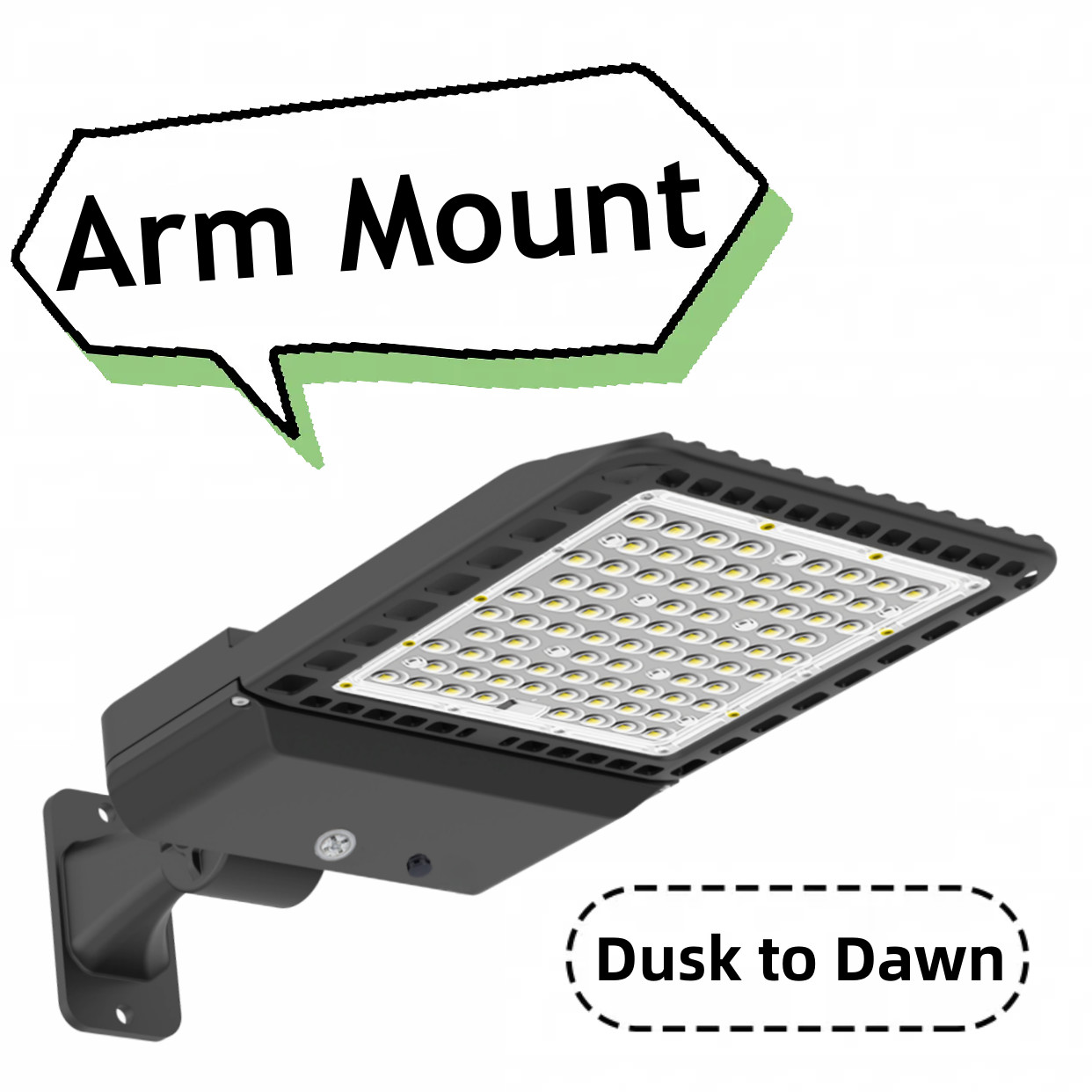Dusk to Dawn 300W LED Parking Lot Light Commercial Shoebox Street Area Lighting