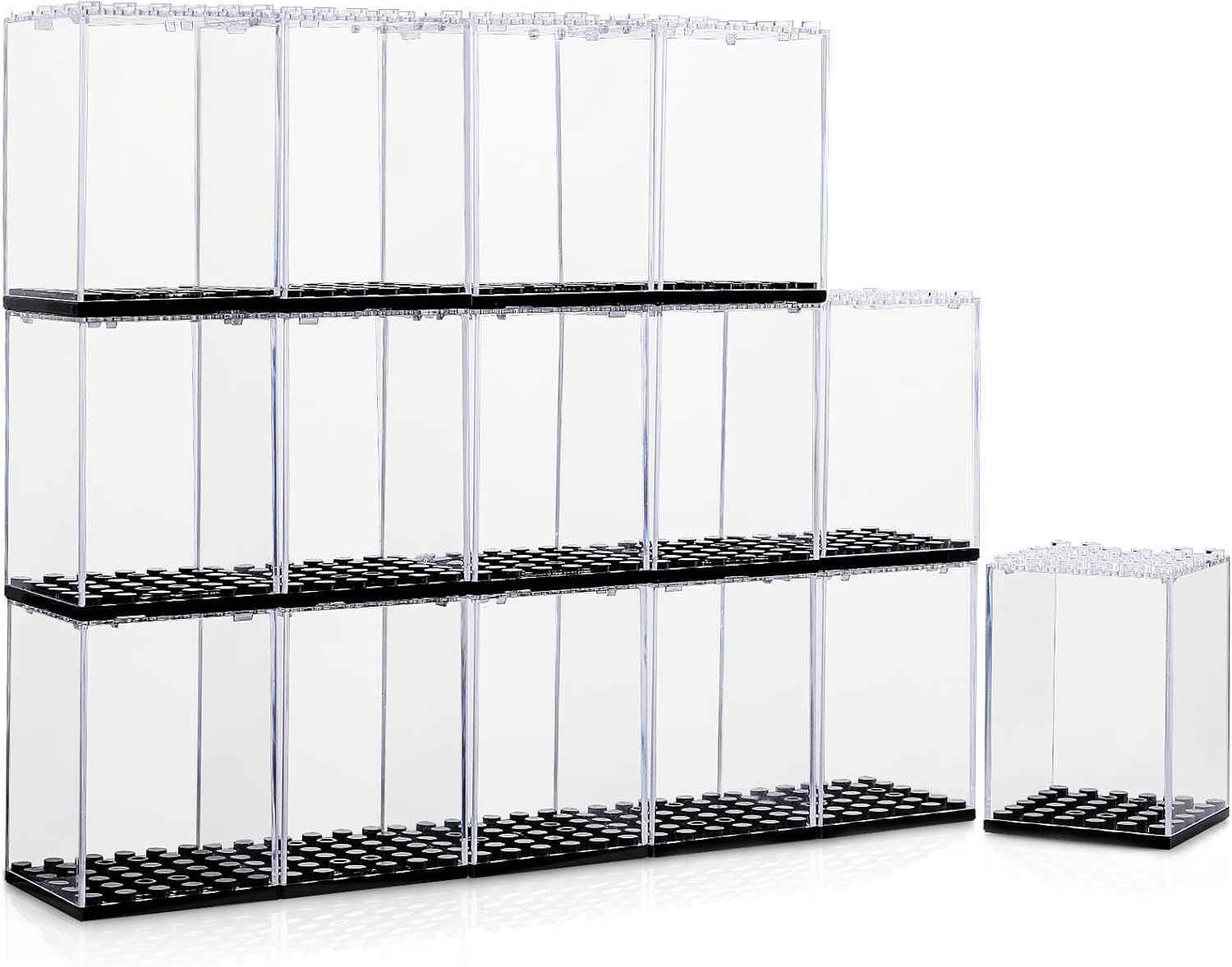 15 Display Cases Fits for Lego Minifigures, Mini-Figures Display Boxes Fits for