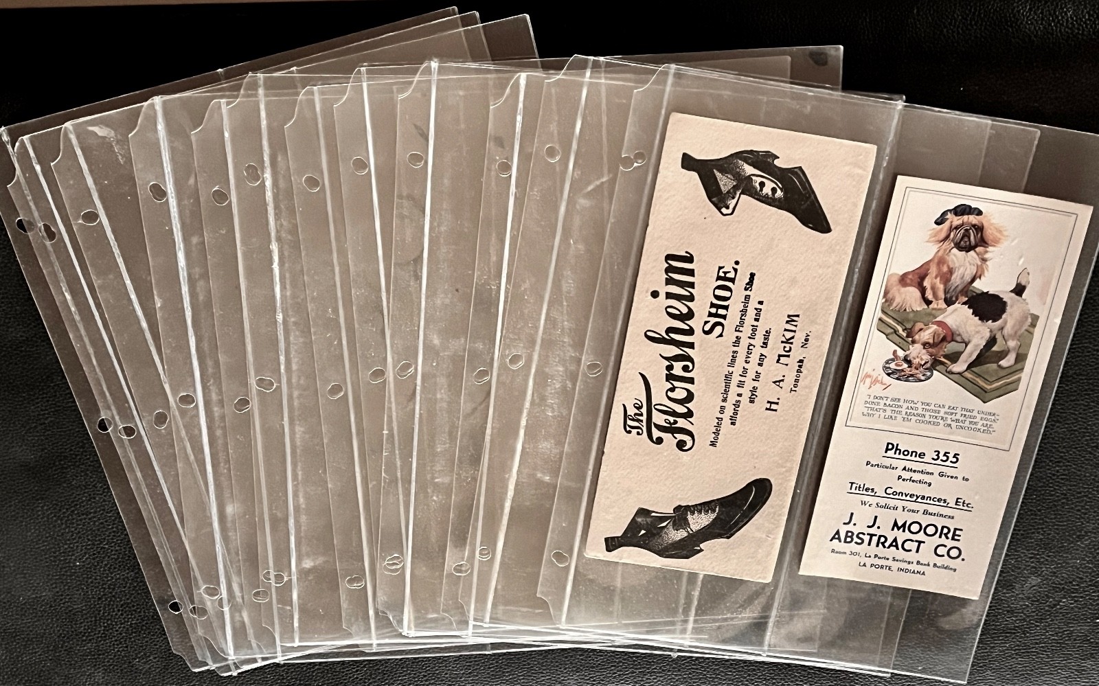 DIVIDED MYLAR HEAVY DUTY 3 RING SLEEVES FOR BLOTTERS, POST CARDS,PHOTOS,EPHEMERA